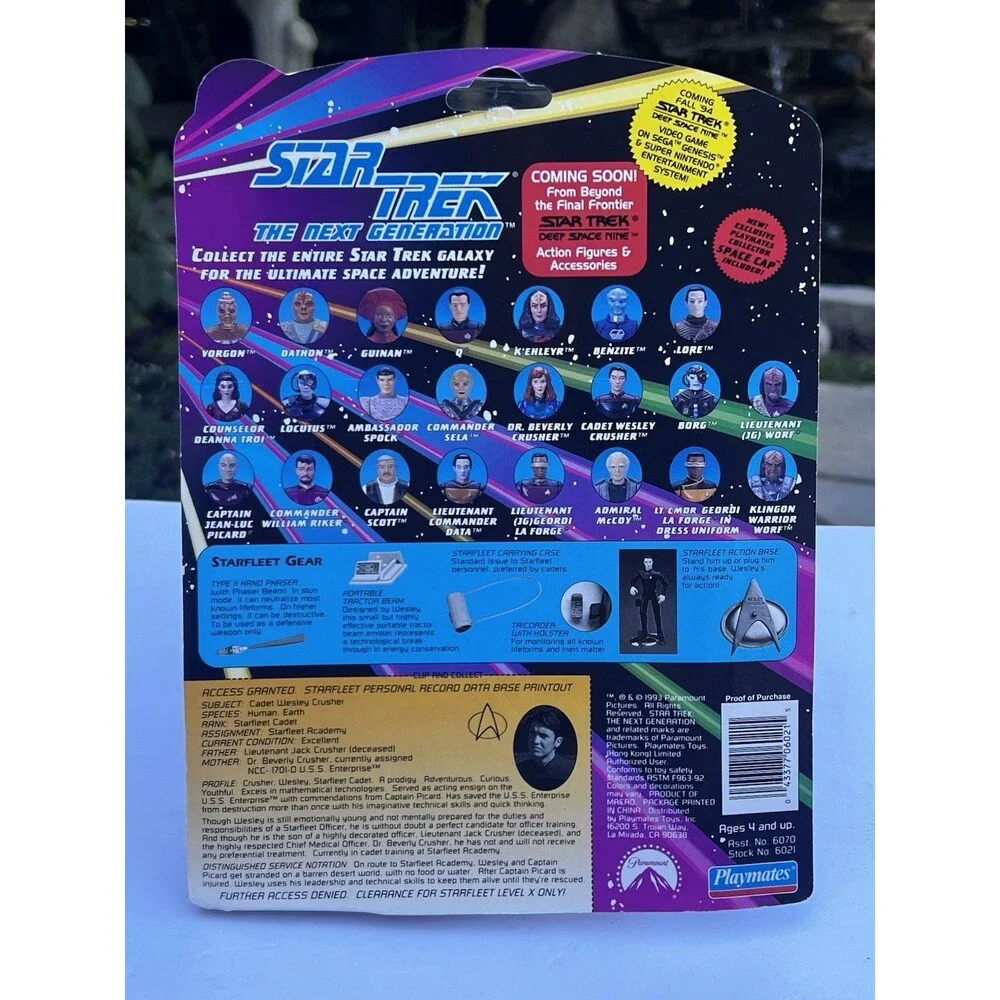Playmates Star Trek The Next Generation Cadet Wesley Crusher Action Figure